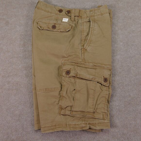 American Eagle Cargo Shorts 30 Classic Fit Flex Stretch Brown Pockets - Picture 2 of 15